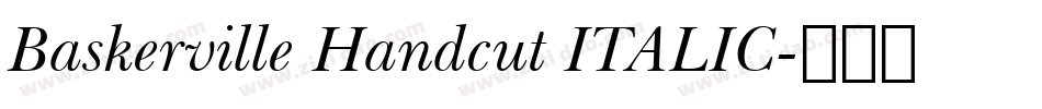 Baskerville Handcut ITALIC字体转换